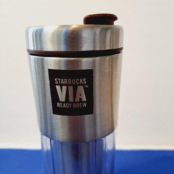 Starbucks VIA Ready Brew Stainless Steel Travel Tumbler Mug 10 oz. 2009 - Picture 2 of 13